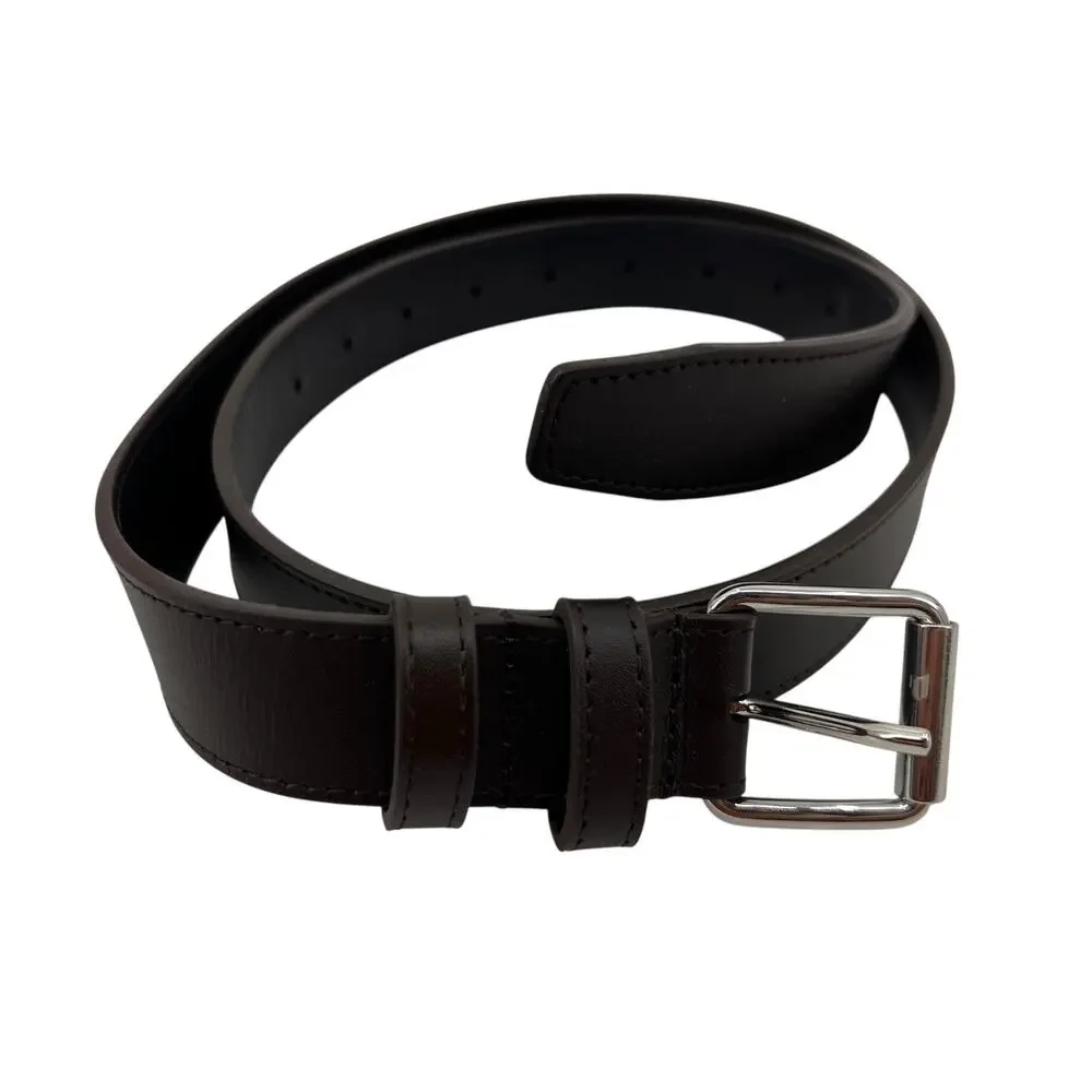 Comme des Garçons Belt Mens M Medium Brown Classic Cowhide Leather Buckle Dress